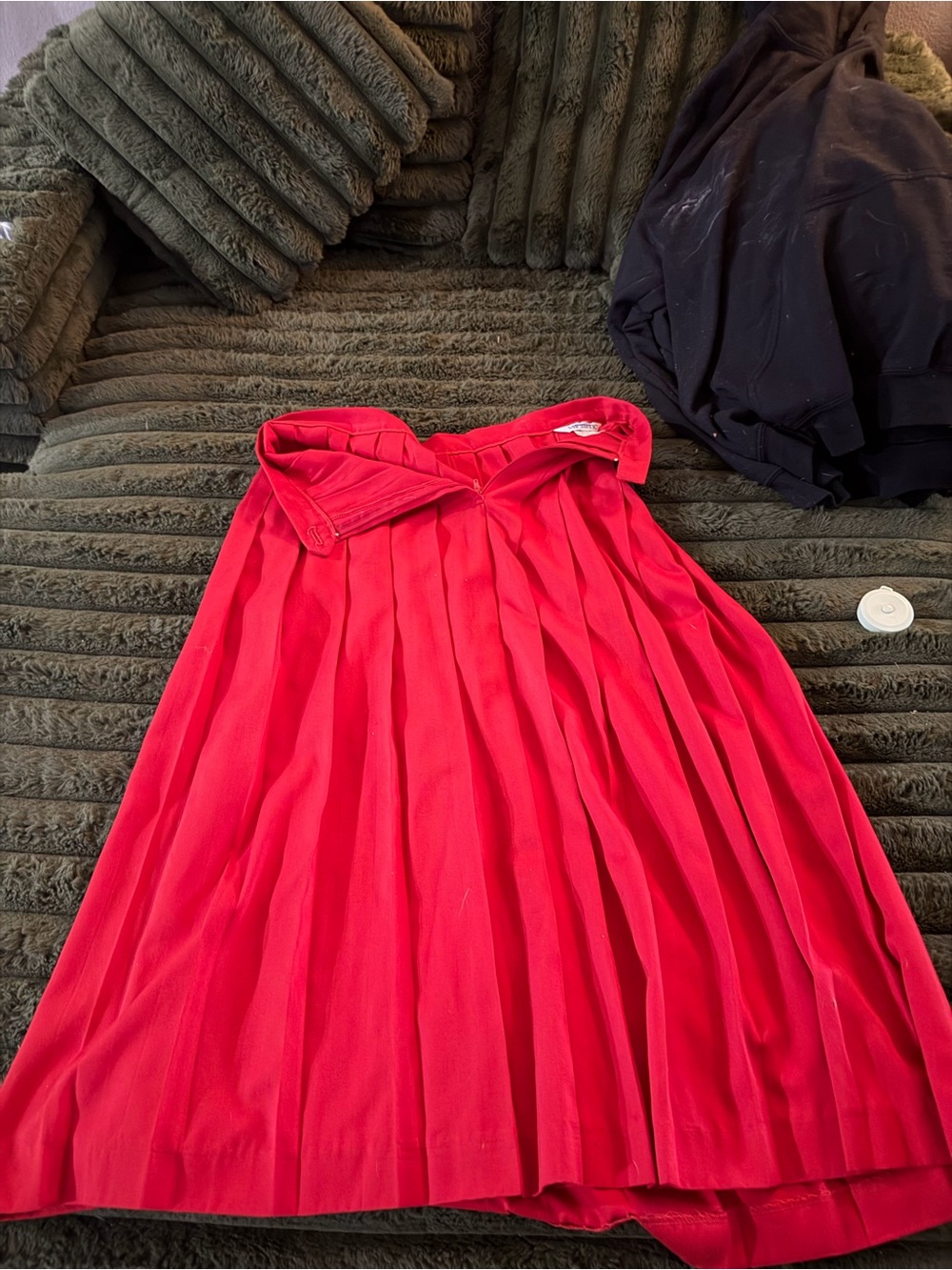 Women’s Red Pleated Midi Dress - Michele’s of New York